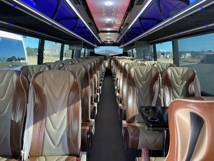 Charter coach interior – Laramie limo service