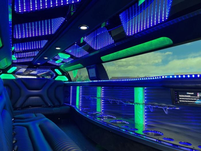 Stretch limo with LED bar – Laramie limo service