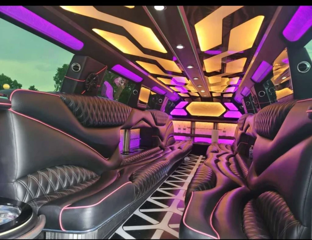 Laramie white Cadillac Escalade stretch limo
